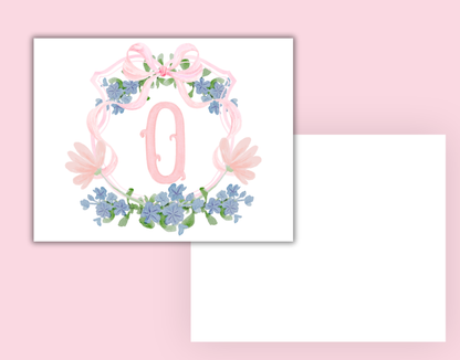 Floral Monogram Thank You Card Set by The Saltwater Press