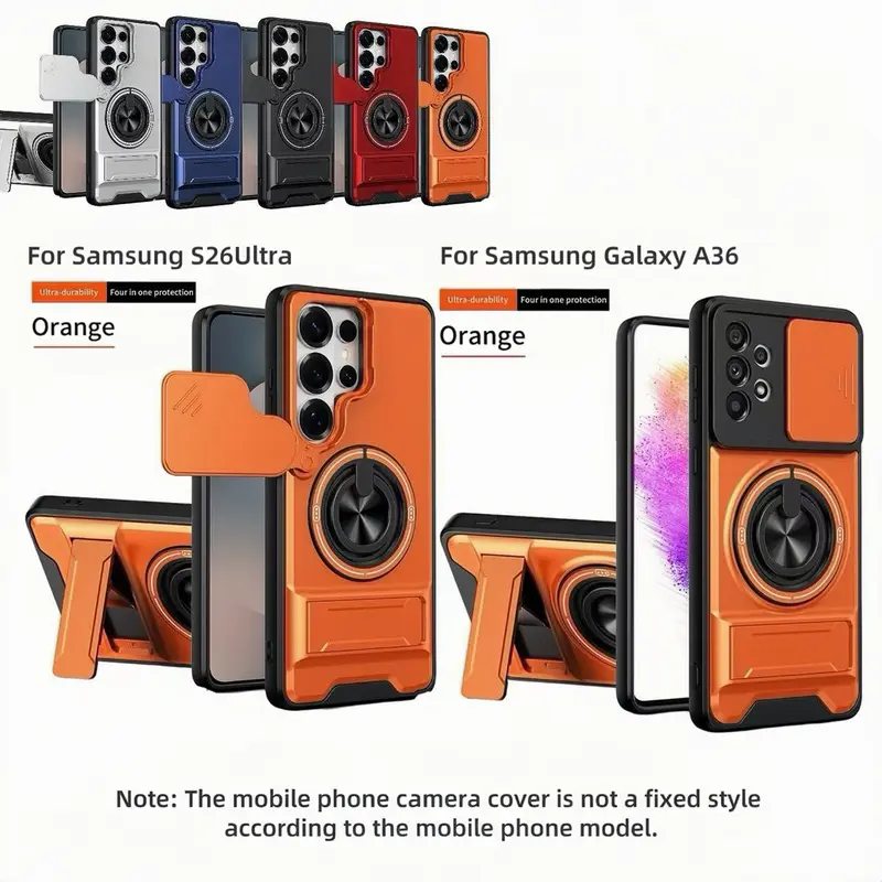 360° Rotating Ring Holder | Compatible with Samsung S25 Ultra/24/23/22/21 Series | Military-Grade Shockproof Armor Case | Full Lens Protection | Hardcore Anti-Yellowing TPU+PC Material