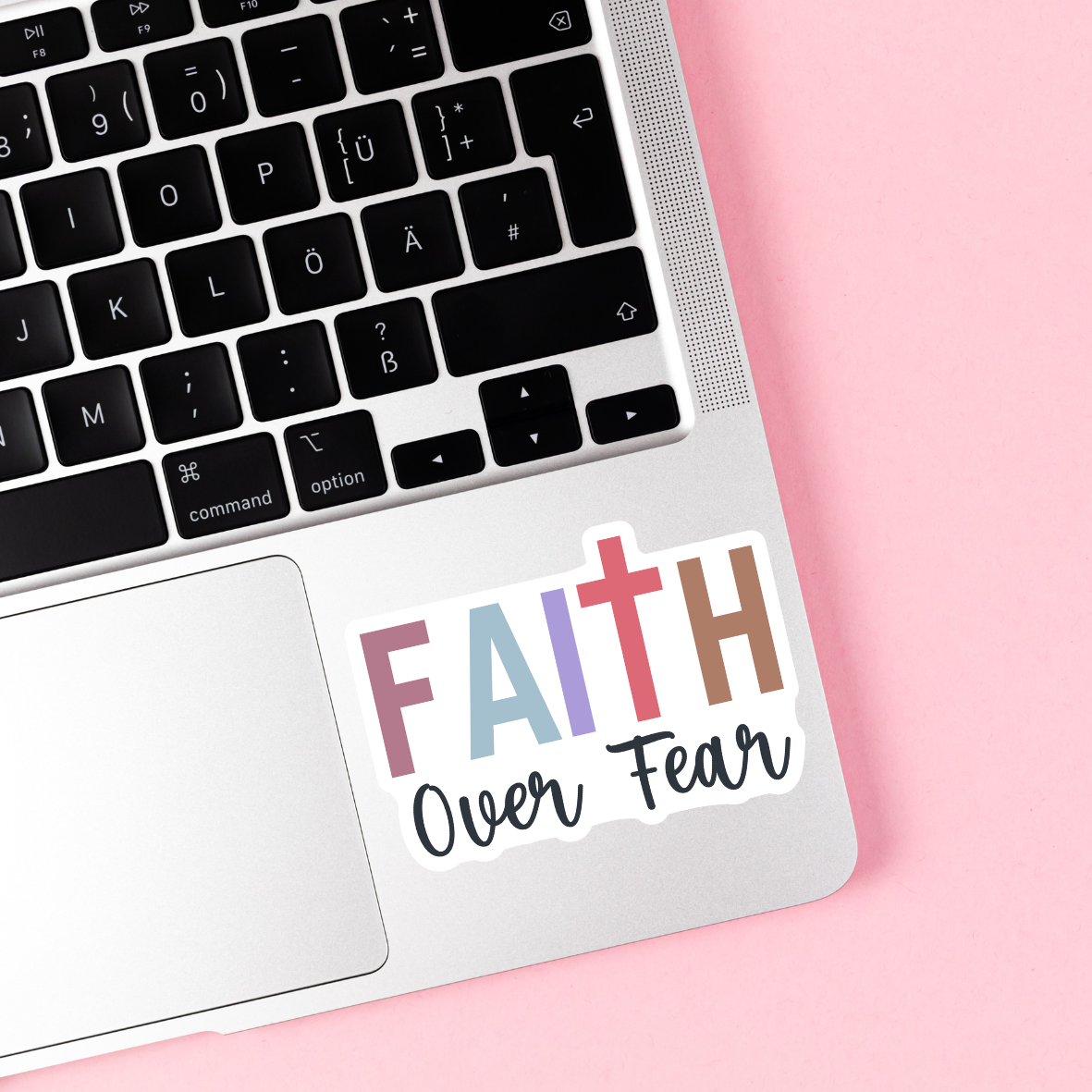Faith Over Fear Christian Vinyl Sticker by The Saltwater Press