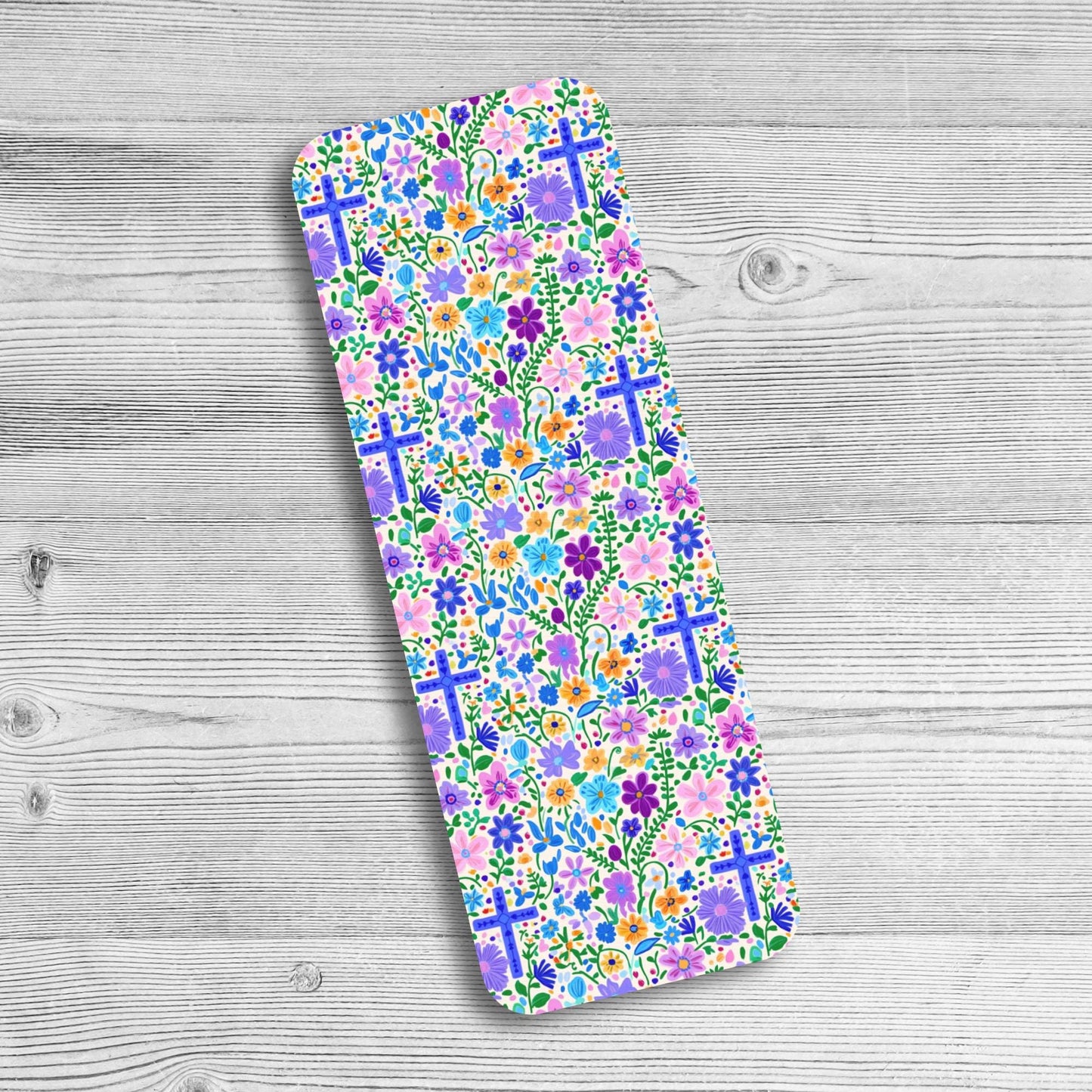 Floral Cross Bookmark by The Saltwater Press