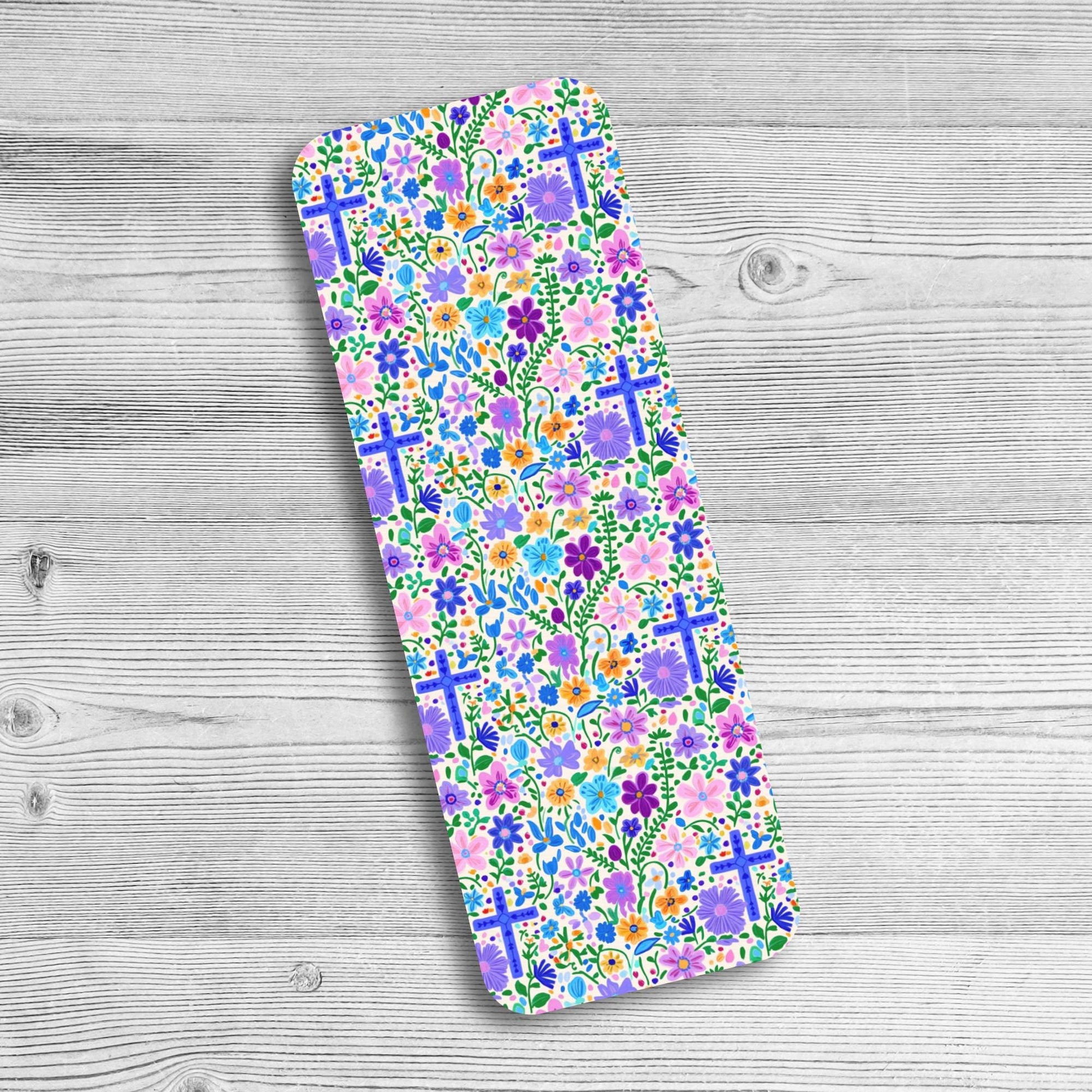 Floral Cross Bookmark by The Saltwater Press