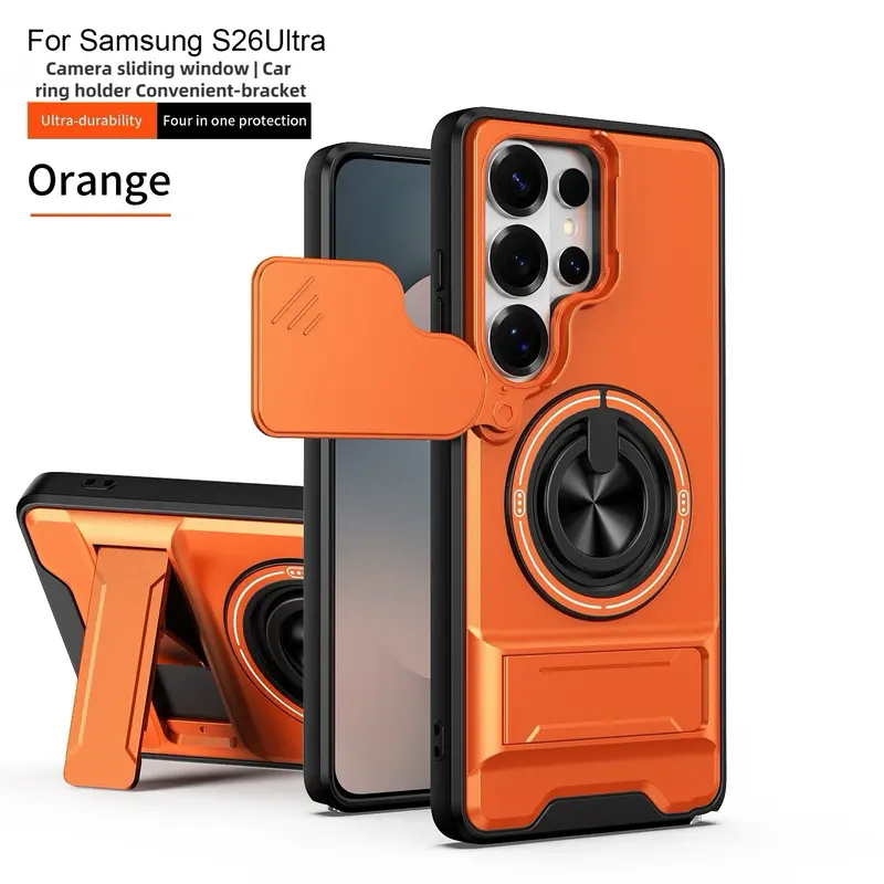 360° Rotating Ring Holder | Compatible with Samsung S25 Ultra/24/23/22/21 Series | Military-Grade Shockproof Armor Case | Full Lens Protection | Hardcore Anti-Yellowing TPU+PC Material