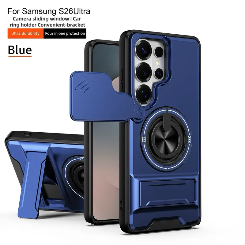 360° Rotating Ring Holder | Compatible with Samsung S25 Ultra/24/23/22/21 Series | Military-Grade Shockproof Armor Case | Full Lens Protection | Hardcore Anti-Yellowing TPU+PC Material