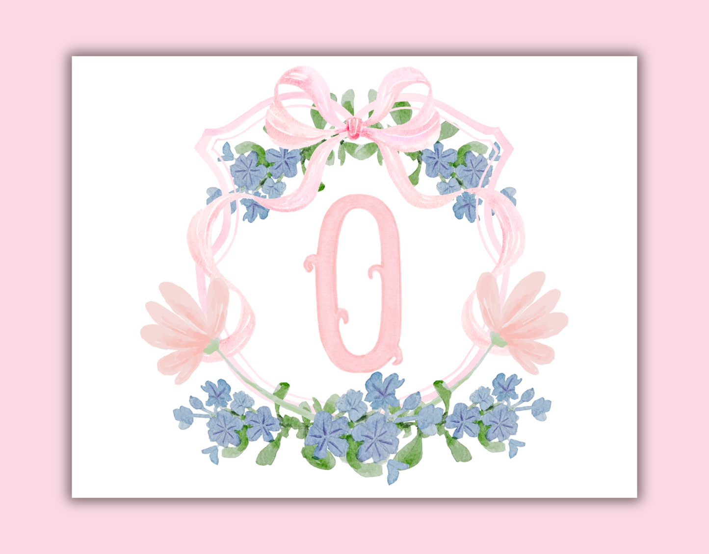 Floral Monogram Thank You Card Set by The Saltwater Press
