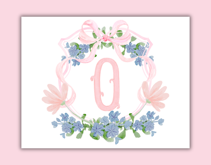 Floral Monogram Thank You Card Set by The Saltwater Press