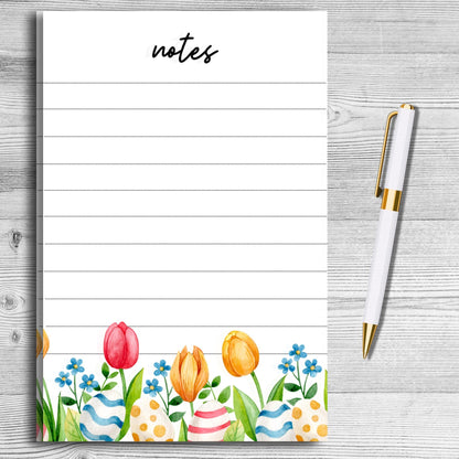 Easter Egg and Tulips Notepad by The Saltwater Press