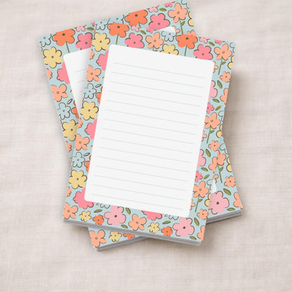 Floral Notepad – 50 Lined Sheets Vintage Botanical Desk Stationery by The Saltwater Press