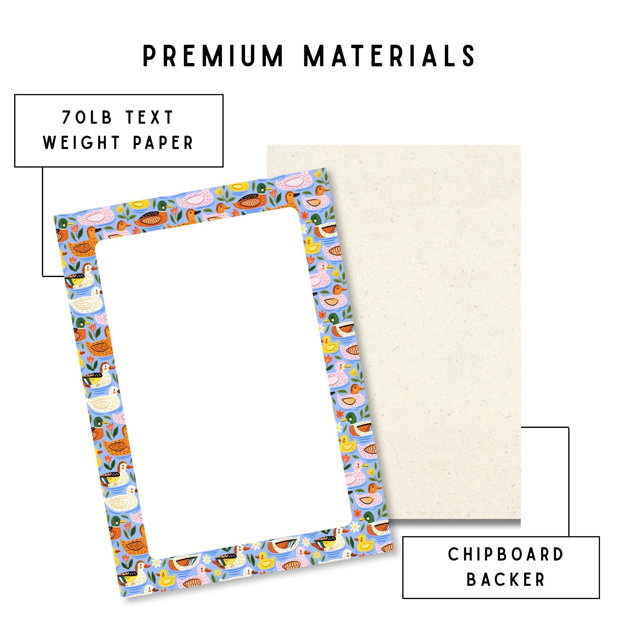 Duck Lined Notepad – 50 Tearaway Sheets Colorful Bird Stationery Gift by The Saltwater Press