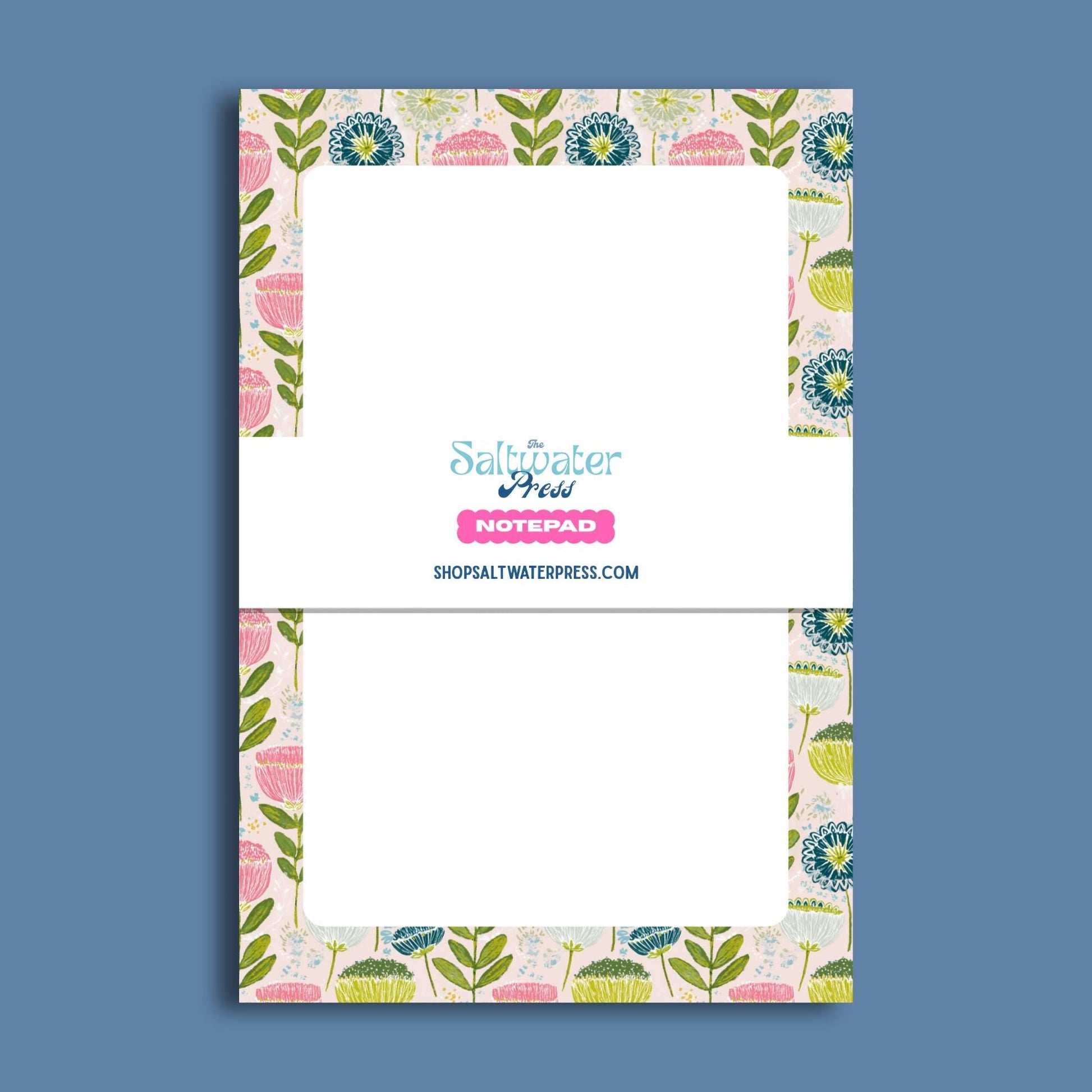 Floral Notepad – Lined Writing Pad 50 Sheets Teacher Gift Botanical by The Saltwater Press